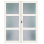 SWEDOOR Purity gw3L dobbelt hvid rammedør m/ klart hærdet glas m15x21